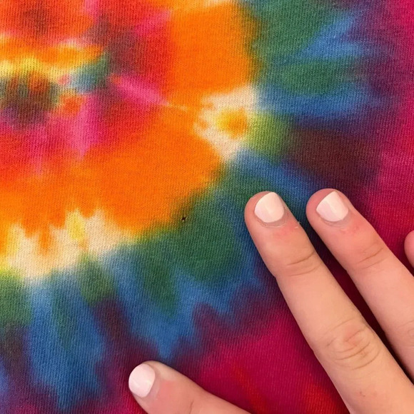 Colortone Mens Multicolor Tie Dye T Shirt M Short Sleeve Bears Hippie Grateful - Picture 4 of 8